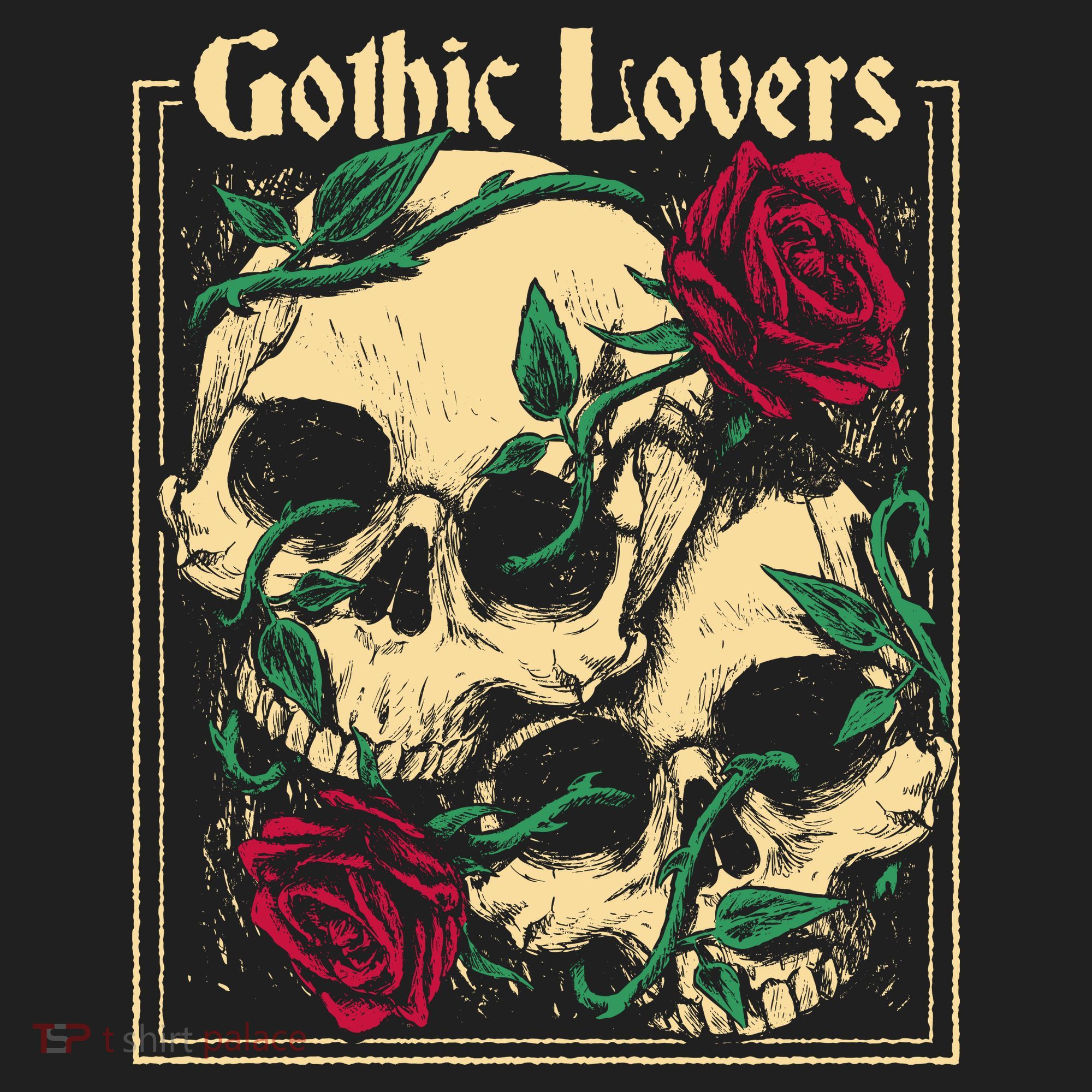 Gothic Lovers Skull And Rose Beanie