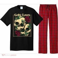Gothic Lovers Skull And Rose Pajama Set thumb 0
