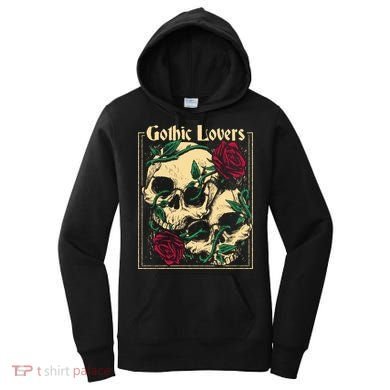 Gothic Lovers Skull And Rose Women's Hoodie
