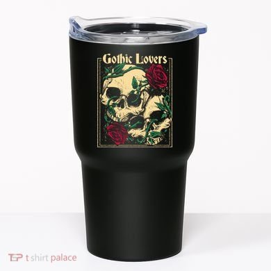 Gothic Lovers Skull And Rose Tumbler