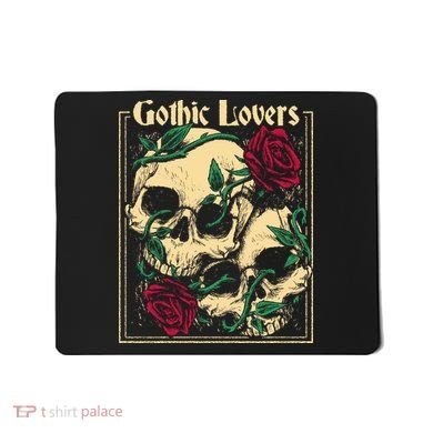 Gothic Lovers Skull And Rose Mousepad