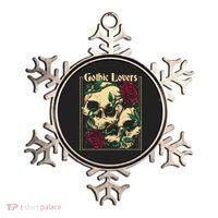 Gothic Lovers Skull And Rose Ornament thumb 0
