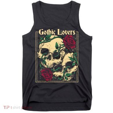 Gothic Lovers Skull And Rose Tank Top