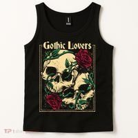 Gothic Lovers Skull And Rose Tank Top thumb 2