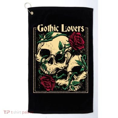 Gothic Lovers Skull And Rose Golf Towel