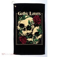 Gothic Lovers Skull And Rose Golf Towel thumb 0