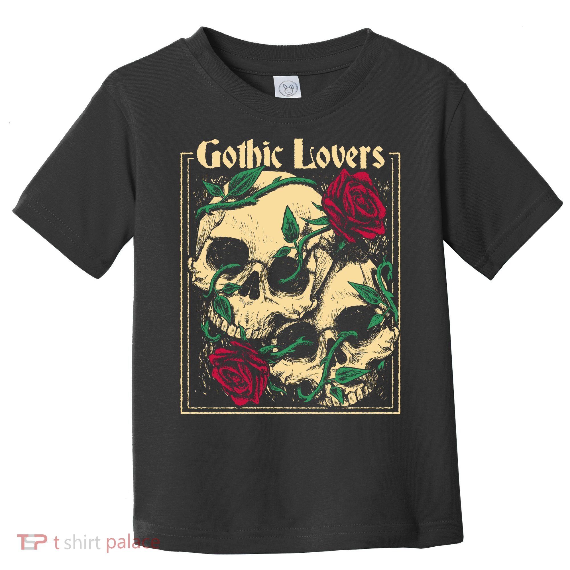 Gothic Lovers Skull And Rose Toddler T-Shirt