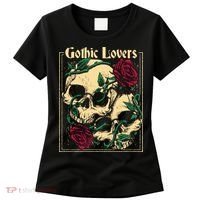 Gothic Lovers Skull And Rose Women's T-Shirt thumb 0