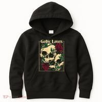 Gothic Lovers Skull And Rose Kids Hoodie thumb 0