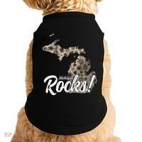 Great Lakes Shaped Wo Petoskey Stone Michigan Rocks Doggie Tank thumb 0
