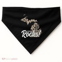 Great Lakes Shaped Wo Petoskey Stone Michigan Rocks USA-Made Doggie Bandana thumb 0