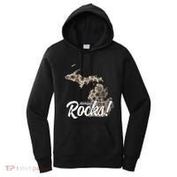 Great Lakes Shaped Wo Petoskey Stone Michigan Rocks Women's Hoodie thumb 0