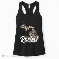 Great Lakes Shaped Wo Petoskey Stone Michigan Rocks Women's Tank Top thumb 0