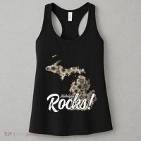 Great Lakes Shaped Wo Petoskey Stone Michigan Rocks Women's Tank Top thumb 3