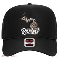 Great Lakes Shaped Wo Petoskey Stone Michigan Rocks Hat thumb 0