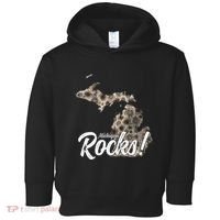 Great Lakes Shaped Wo Petoskey Stone Michigan Rocks Toddler Hoodie thumb 0
