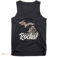 Great Lakes Shaped Wo Petoskey Stone Michigan Rocks Tank Top thumb 0