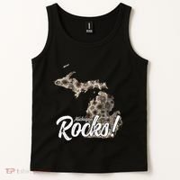 Great Lakes Shaped Wo Petoskey Stone Michigan Rocks Tank Top thumb 2
