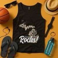 Great Lakes Shaped Wo Petoskey Stone Michigan Rocks Tank Top thumb 4