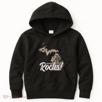 Great Lakes Shaped Wo Petoskey Stone Michigan Rocks Kids Hoodie thumb 0