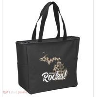 Great Lakes Shaped Wo Petoskey Stone Michigan Rocks Tote Bag thumb 2