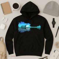Guitar Lake Shadow Love Guitar Musician Hoodie thumb 3