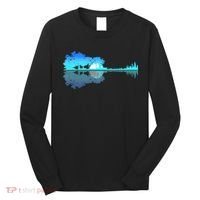 Guitar Lake Shadow Love Guitar Musician Long Sleeve Shirt thumb 0