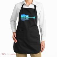 Guitar Lake Shadow Love Guitar Musician Apron thumb 2