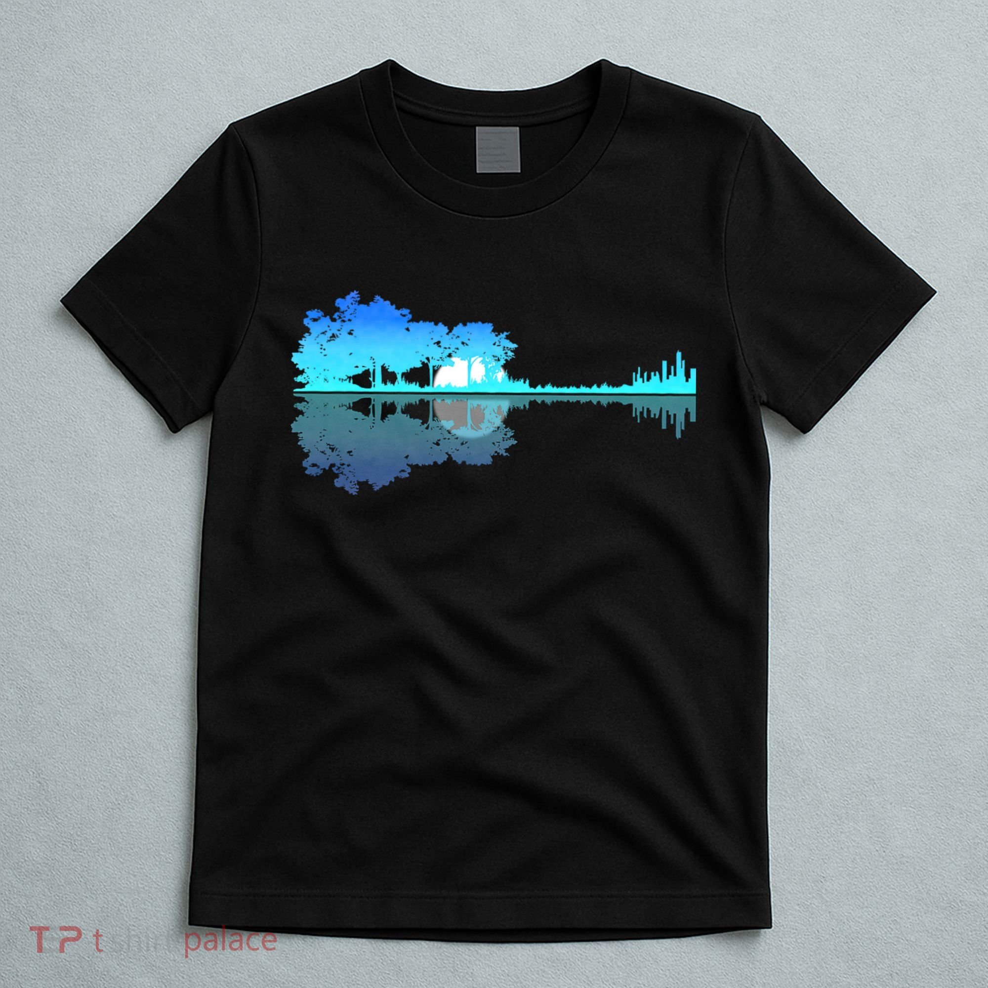 Guitar Lake Shadow Love Guitar Musician T-Shirt