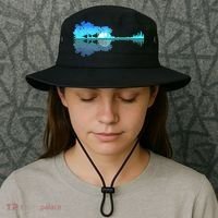 Guitar Lake Shadow Love Guitar Musician Bucket Hat thumb 3