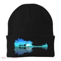 Guitar Lake Shadow Love Guitar Musician Beanie thumb 0