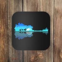 Guitar Lake Shadow Love Guitar Musician Coaster thumb 0