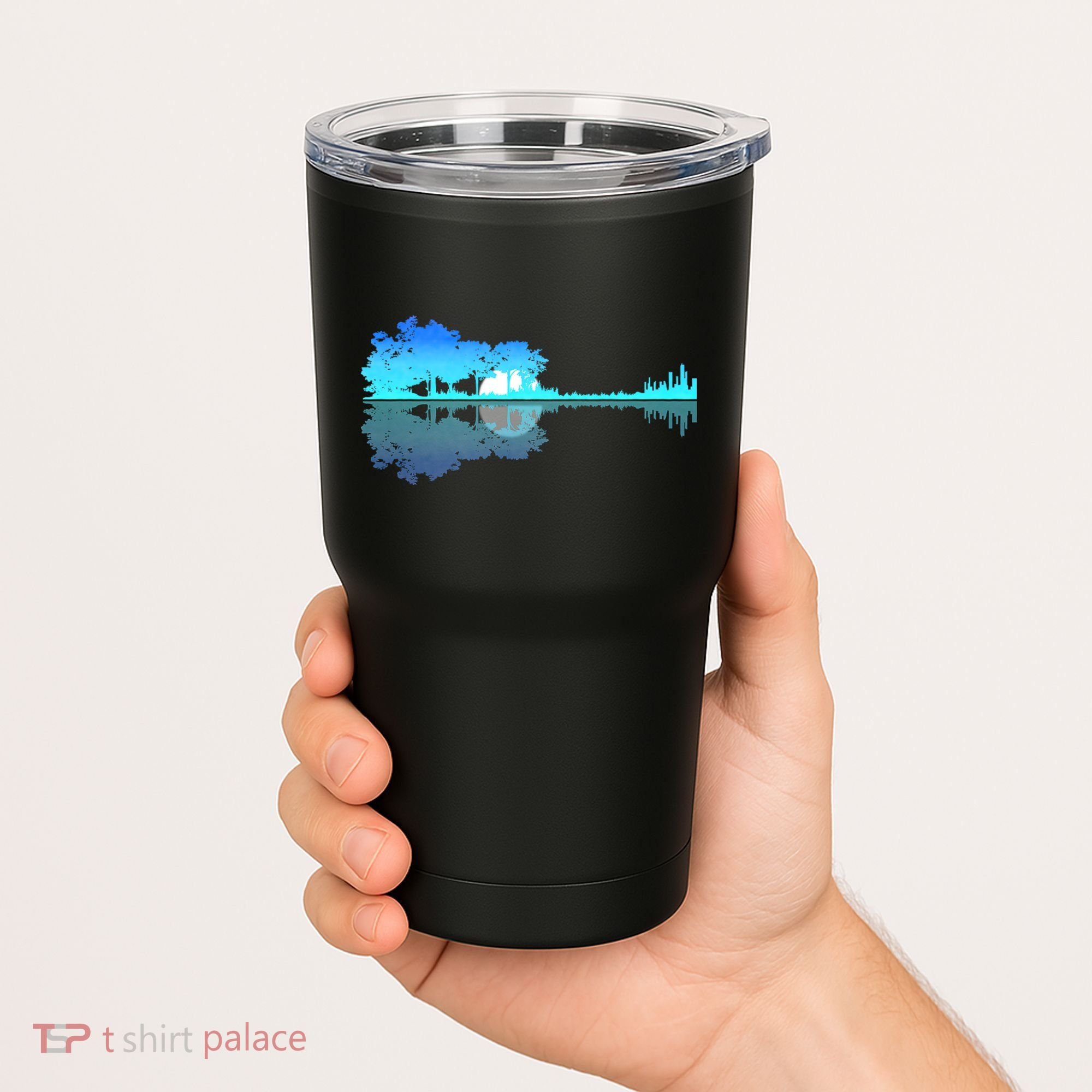 Guitar Lake Shadow Love Guitar Musician Tumbler