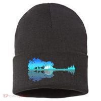 Guitar Lake Shadow Love Guitar Musician Sustainable Knit Beanie thumb 0