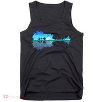 Guitar Lake Shadow Love Guitar Musician Tank Top thumb 0