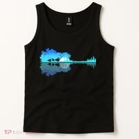 Guitar Lake Shadow Love Guitar Musician Tank Top thumb 2
