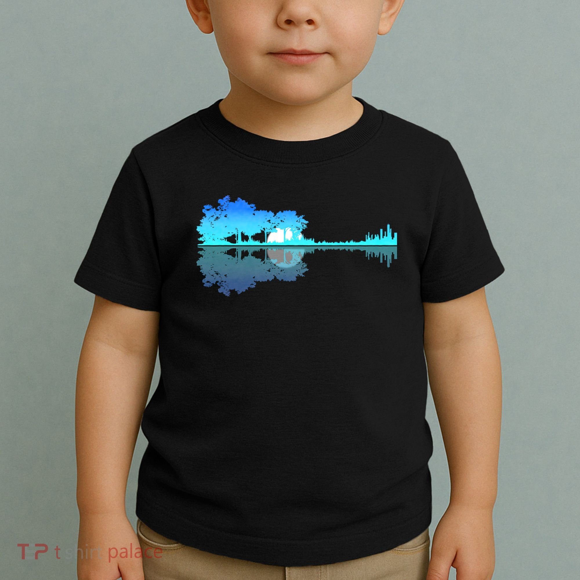 Guitar Lake Shadow Love Guitar Musician Toddler T-Shirt