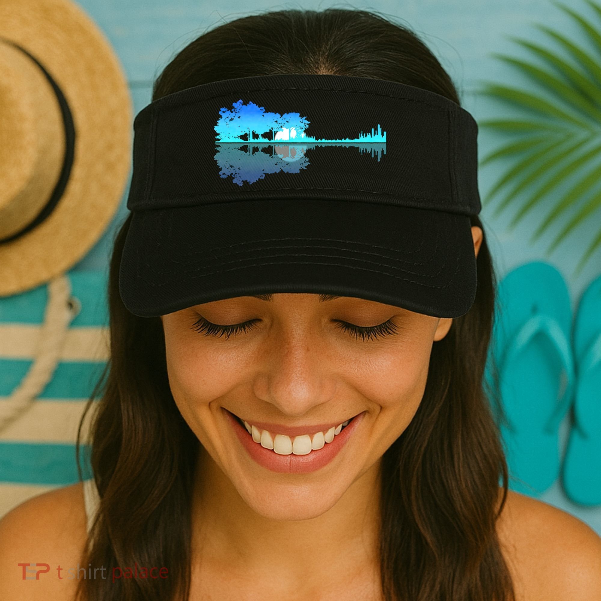 Guitar Lake Shadow Love Guitar Musician Visor