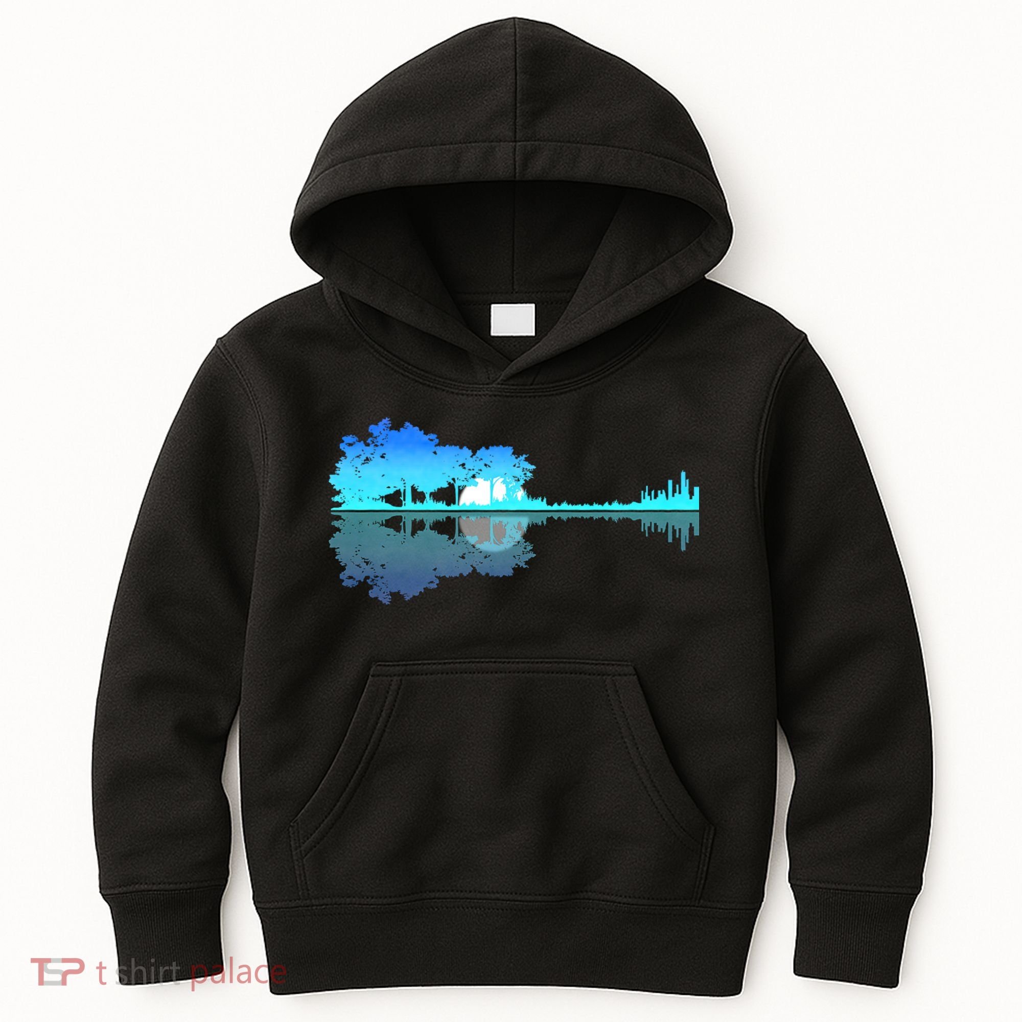 Guitar Lake Shadow Love Guitar Musician Kids Hoodie