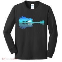 Guitar Lake Shadow Love Guitar Musician Kids Long Sleeve Shirt thumb 0