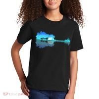 Guitar Lake Shadow Love Guitar Musician Kids T-Shirt thumb 2