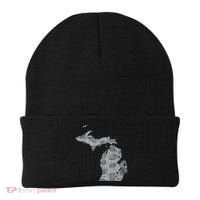 Great Lakes Shaped Women Summer Petoskey Stone Michigan Beanie thumb 0