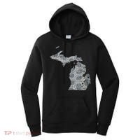 Great Lakes Shaped Women Summer Petoskey Stone Michigan Women's Hoodie thumb 0