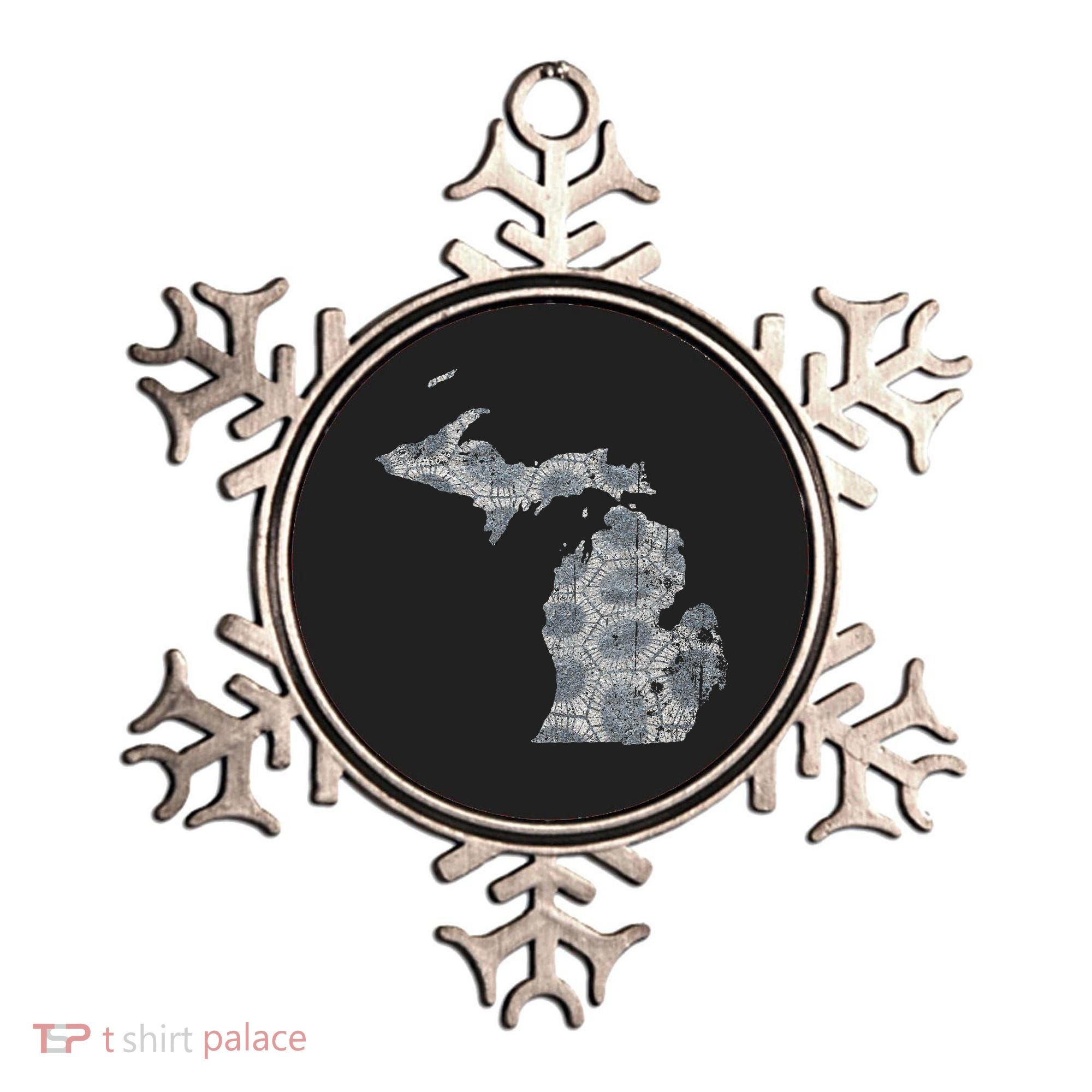 Great Lakes Shaped Women Summer Petoskey Stone Michigan Ornament