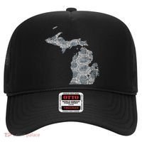 Great Lakes Shaped Women Summer Petoskey Stone Michigan Hat thumb 0