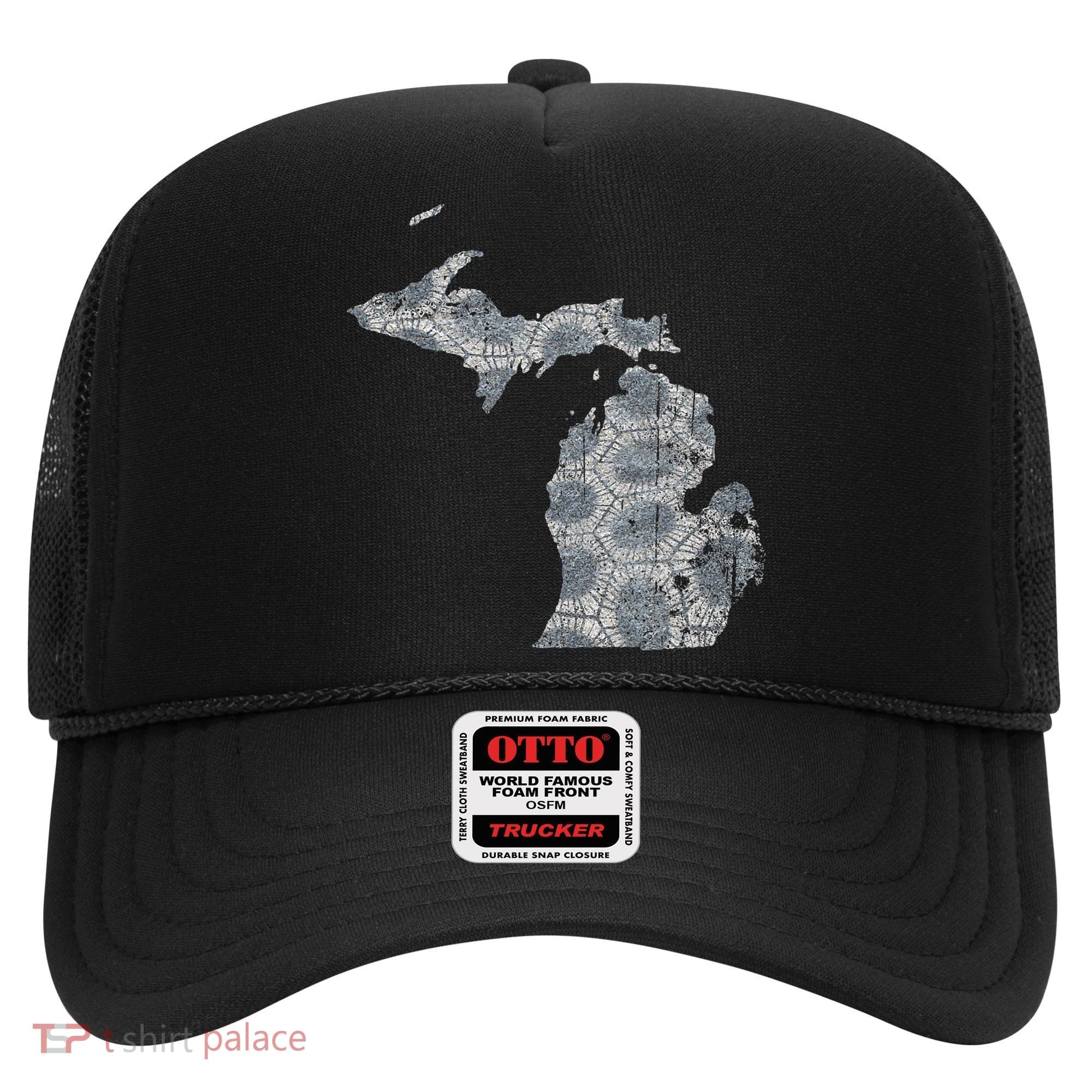 Great Lakes Shaped Women Summer Petoskey Stone Michigan Hat