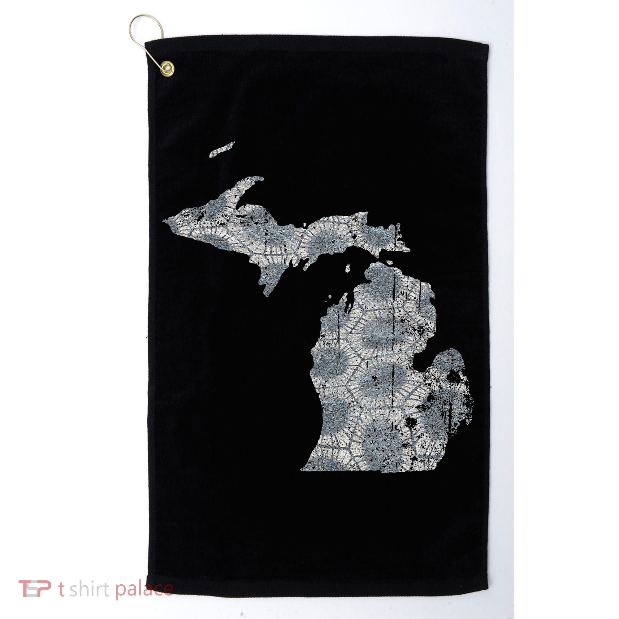 Great Lakes Shaped Women Summer Petoskey Stone Michigan Golf Towel