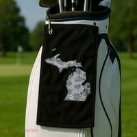 Great Lakes Shaped Women Summer Petoskey Stone Michigan Golf Towel thumb 2