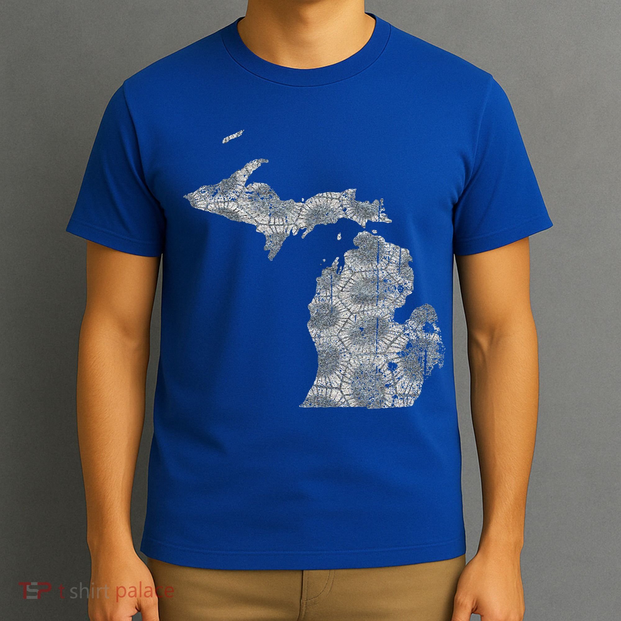 Great Lakes Shaped Women Summer Petoskey Stone Michigan T-Shirt
