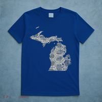 Great Lakes Shaped Women Summer Petoskey Stone Michigan T-Shirt thumb 5